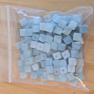 About 8mm Cube Amazonite beads